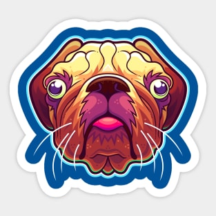 Pug Ball Sticker